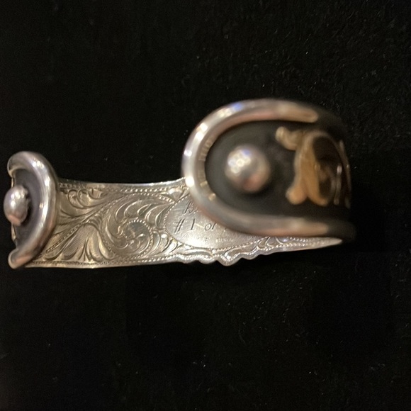 Sterling Rose Gold Ruby Cuff/Bracelet - Picture 6 of 12